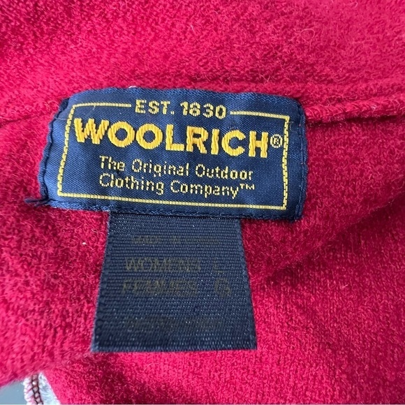 Vintage Woolrich Patchwork Duster Sweater Jacket Asymmetrical Hem Large - Picture 12 of 16